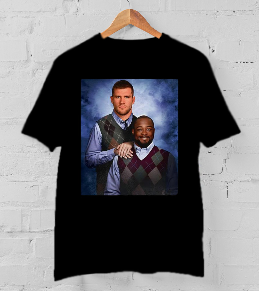 T.J. Watt Mike Tomlin Pittsburgh Steelers NFL Step Brothers Argyle Sweater T-Shirt