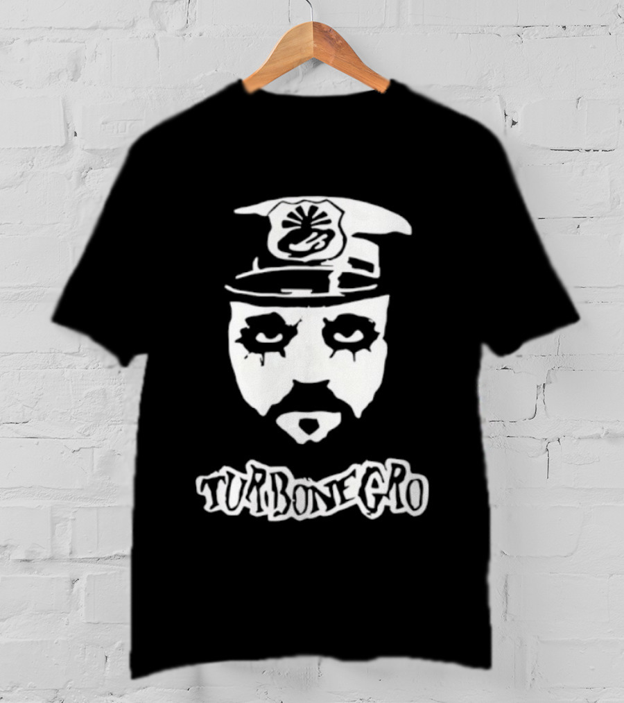 Turbonegro Hank Von Helvete Masked Face With Officer Hat T-Shirt