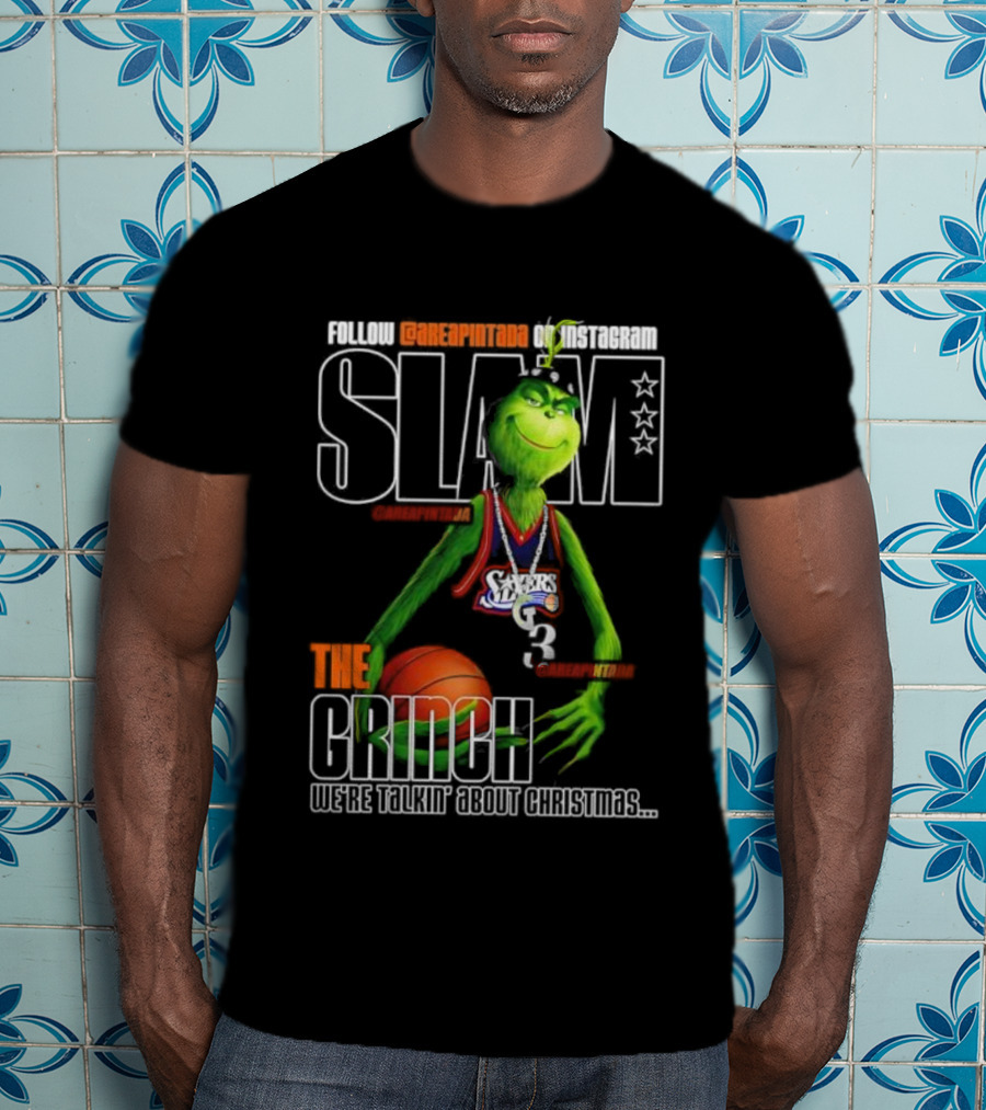 Philadelphia 76ers Basketball Slam The Grinch Christmas Celebration T-Shirt