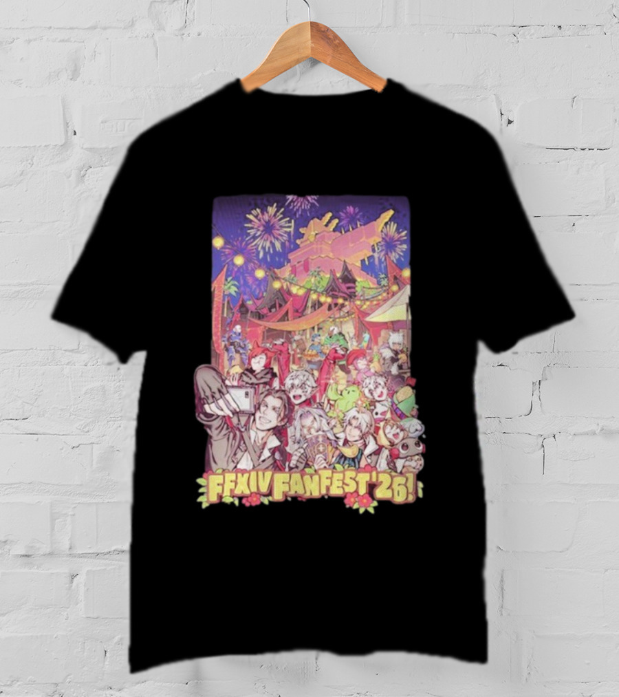 FFXIV Fan Fest 2026 Fireworks And Celebration Scene T-Shirt