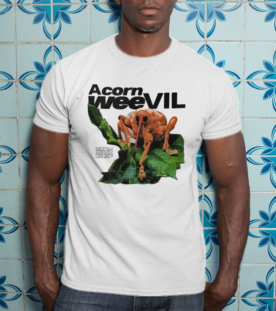 Acorn Weevil On Leaf Close-Up Stare T-Shirt