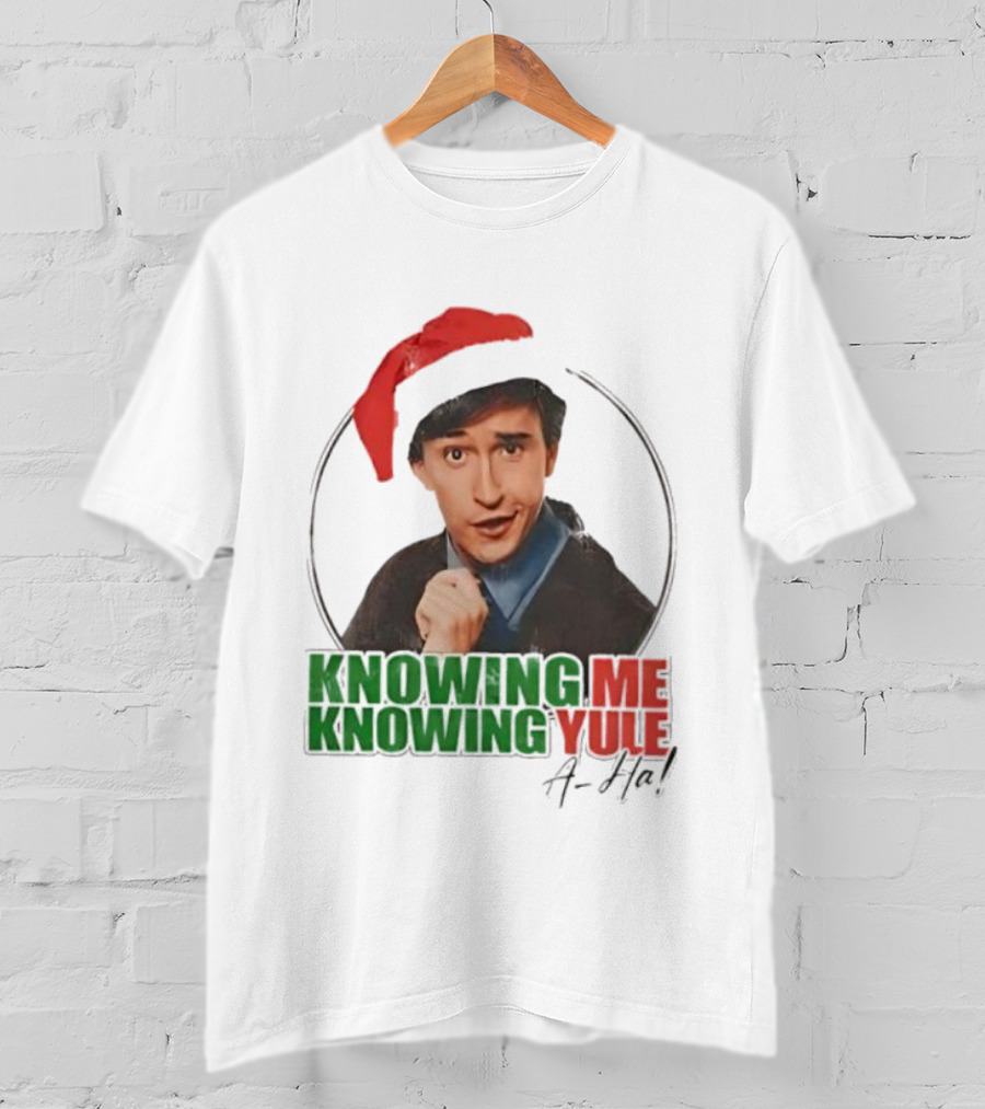 Knowing Me Knowing Yule Alan Partridge A-ha Christmas Santa Hat T-Shirt