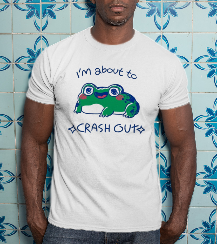 I'm About To Crash Out Frog Cute Sleepy Joke T-Shirt