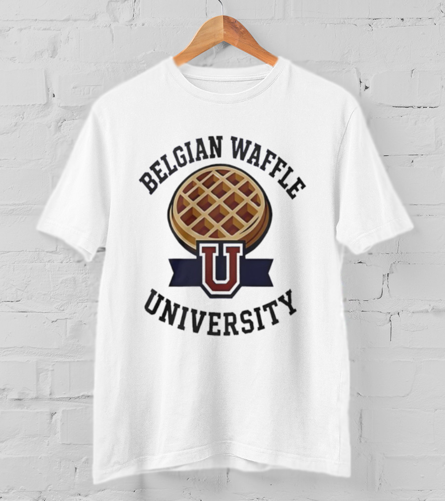 Belgian Waffle U Novelty College-Themed Apparel T-Shirt