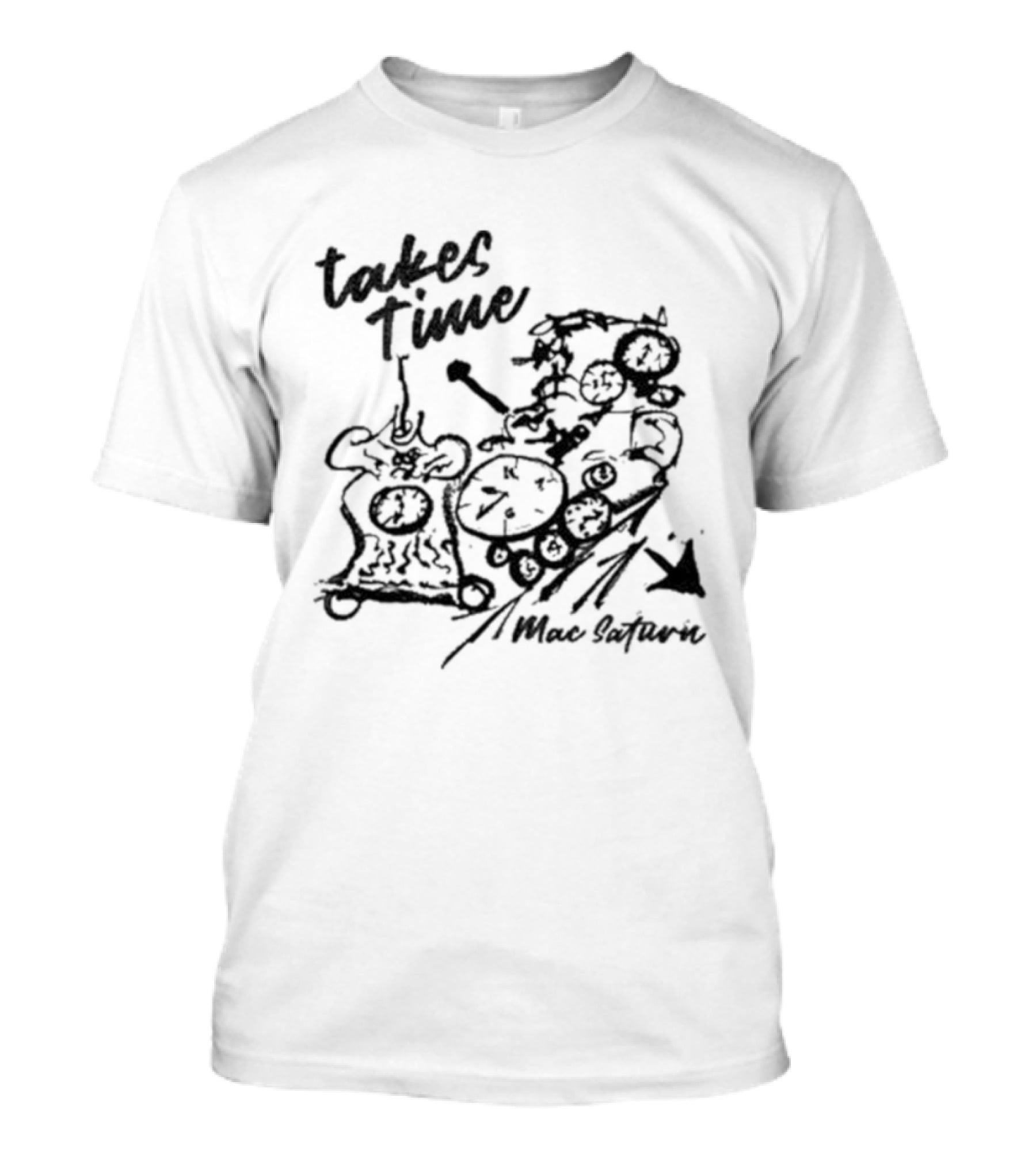 Takes Time Mac Saturn Lyric Illustration T-Shirt