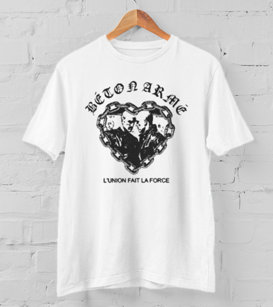 Béton Armé L Union Fait La Force Heart Design T-Shirt