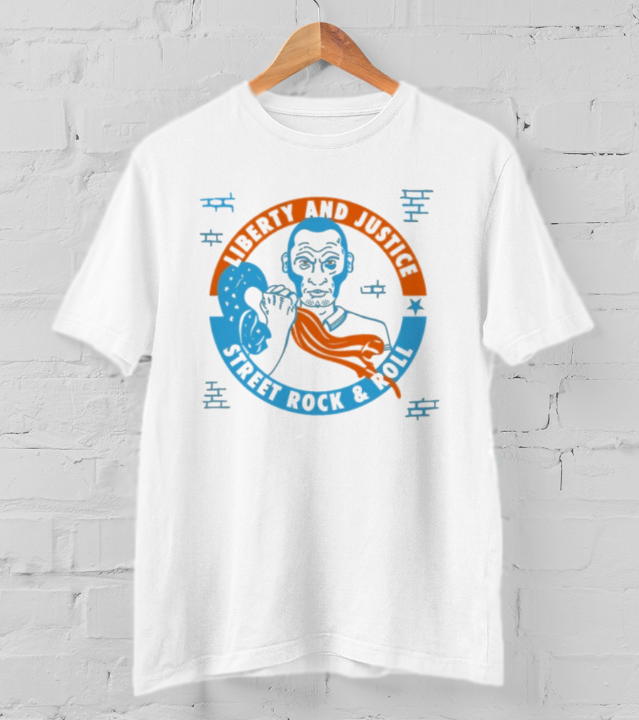 Liberty And Justice Street Rock And Roll Music Art Expression T-Shirt