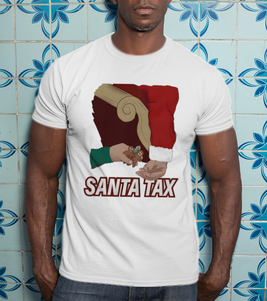 Santa Tax Christmas Humor Gingerbread Exchange T-Shirt