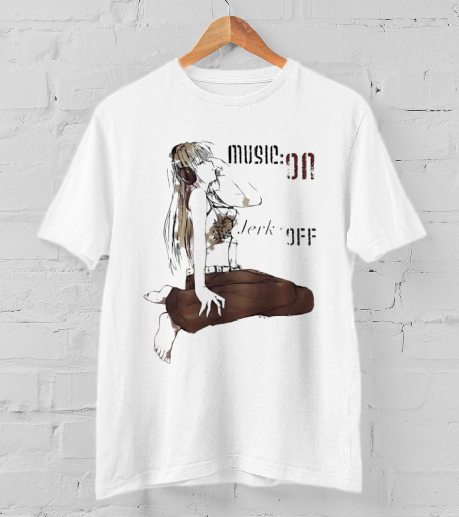 The Girl Music On Jerk Off Abstract Artwork T-Shirt