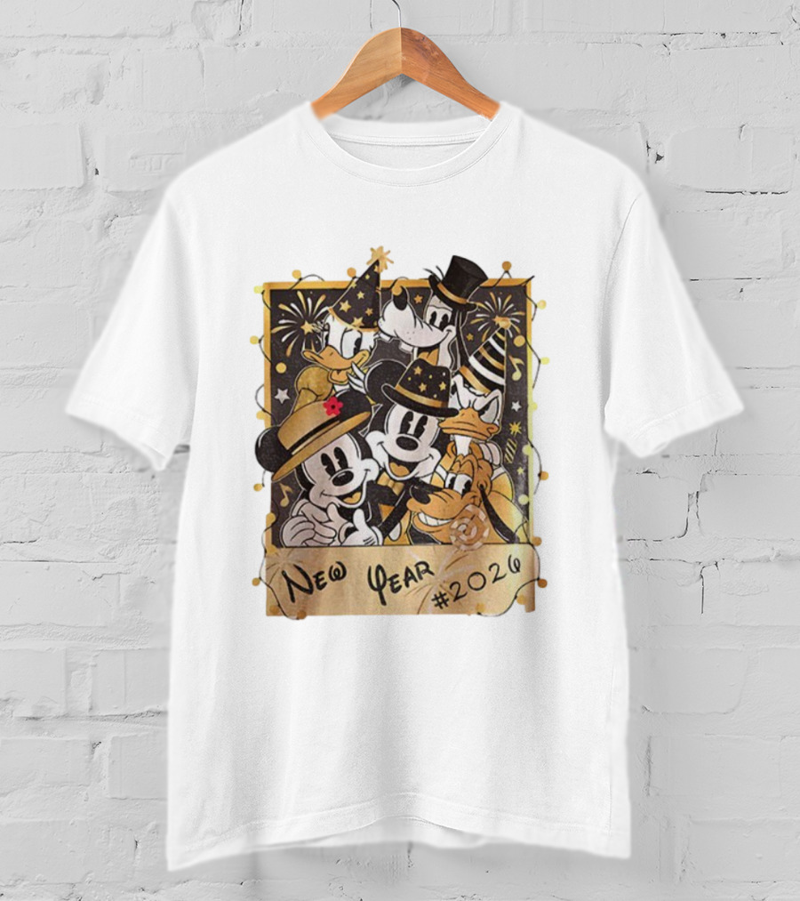 New Year 2026 Mickey And Friends Celebration T-Shirt