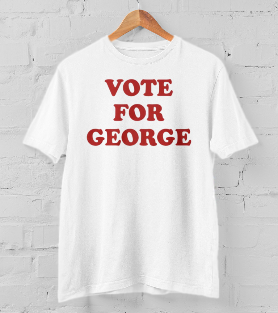 Vote For George Kittle Red Vintage Campaign Style T-Shirt