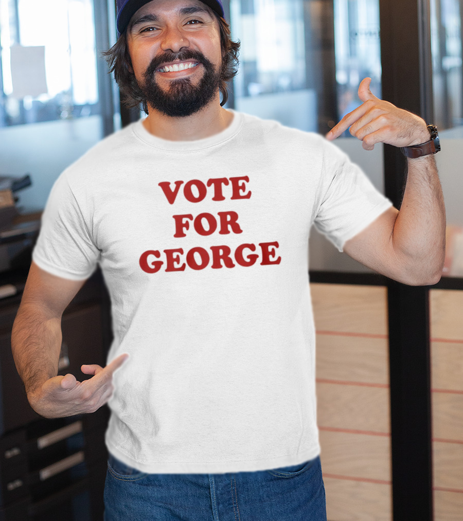Vote For George Kittle Red Vintage Campaign Style T-Shirt
