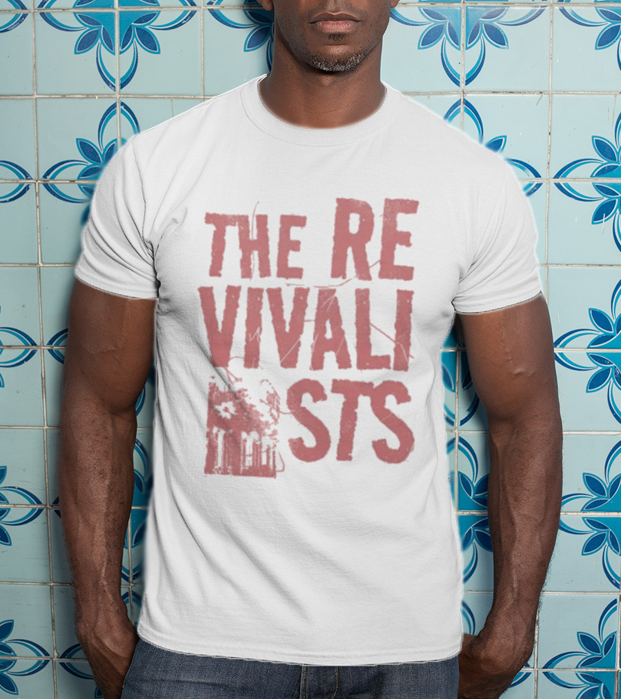 The Revivalists Bold Block Text With Building Outline T-Shirt