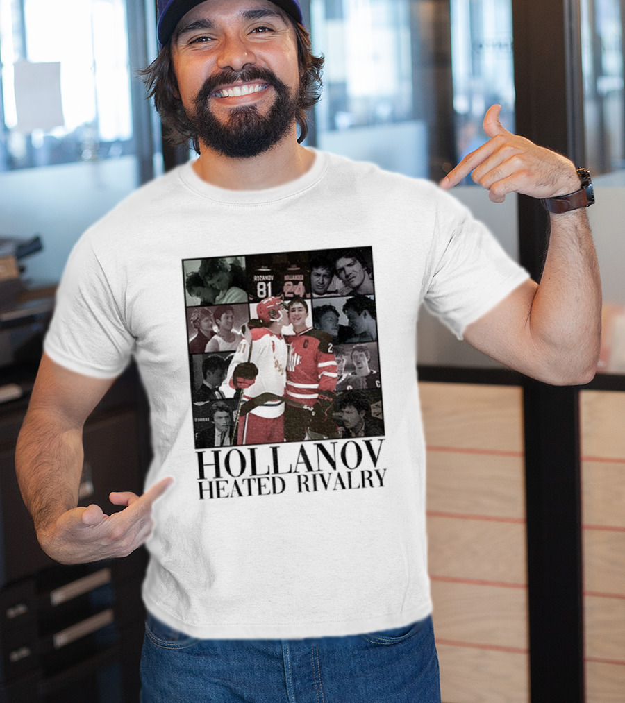 Hollanov Heated Rivalry Shane Ilya Rosanov Hollander Merry Christmas T-Shirt