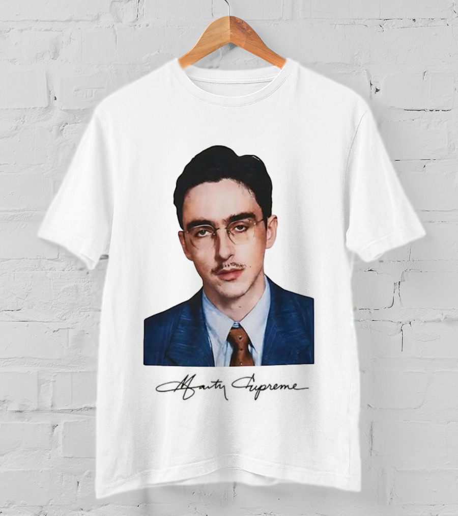 Timothee Chalamet Marty Signature Portrait Vintage Style T-Shirt