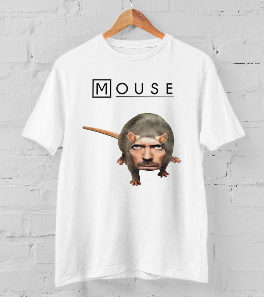 Hugh Laurie Dr. Gregory House Mouse Mashup Meme T-Shirt