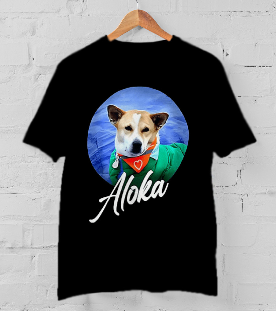 Aloka Dog Walk Heart Bandana Peaceful Canine T-Shirt
