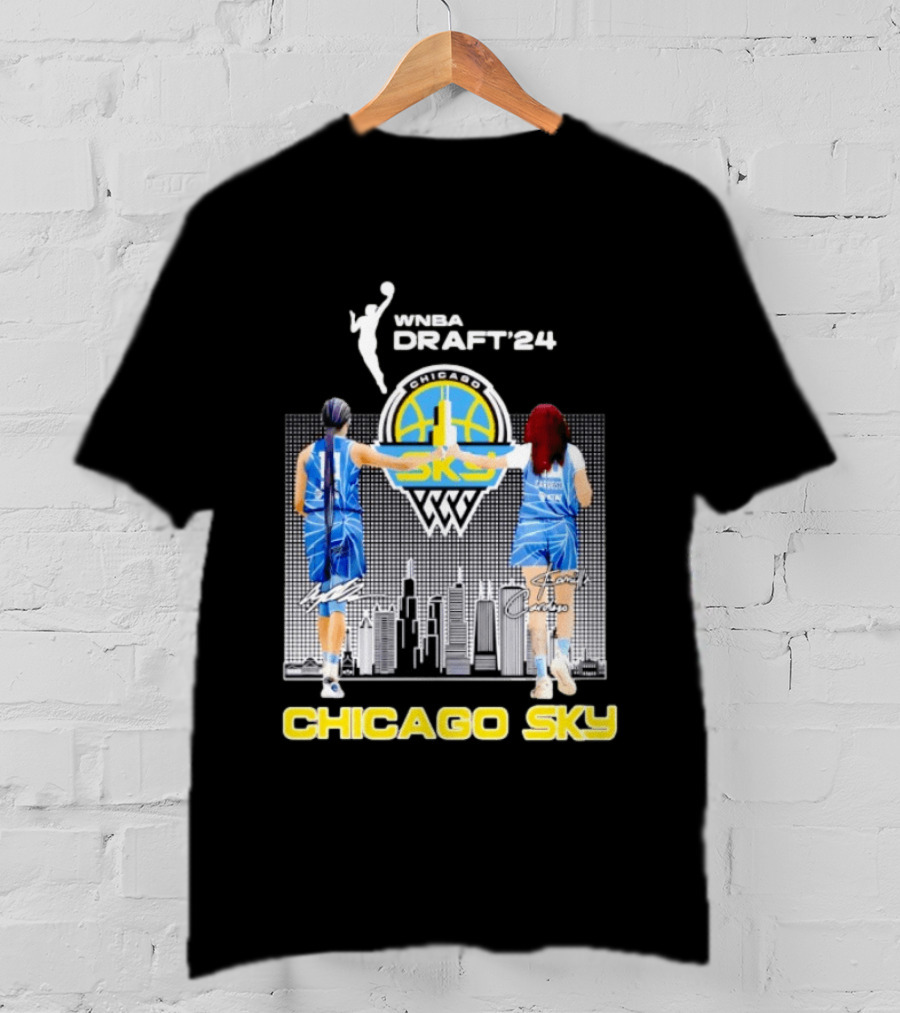 WNBA Draft 2024 Angel Reese Kamilla Cardoso Chicago Sky Team T-Shirt