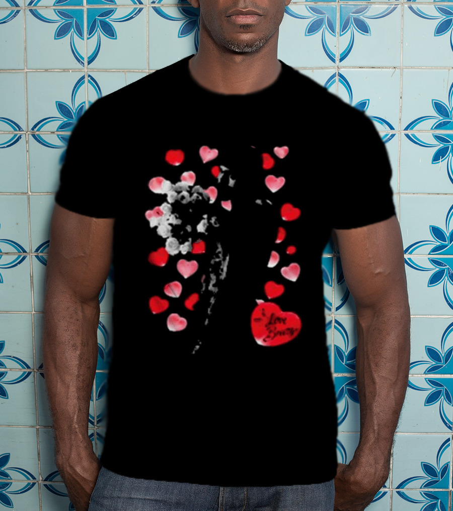 Chris Brown I Love Breezy Heart Petals T-Shirt