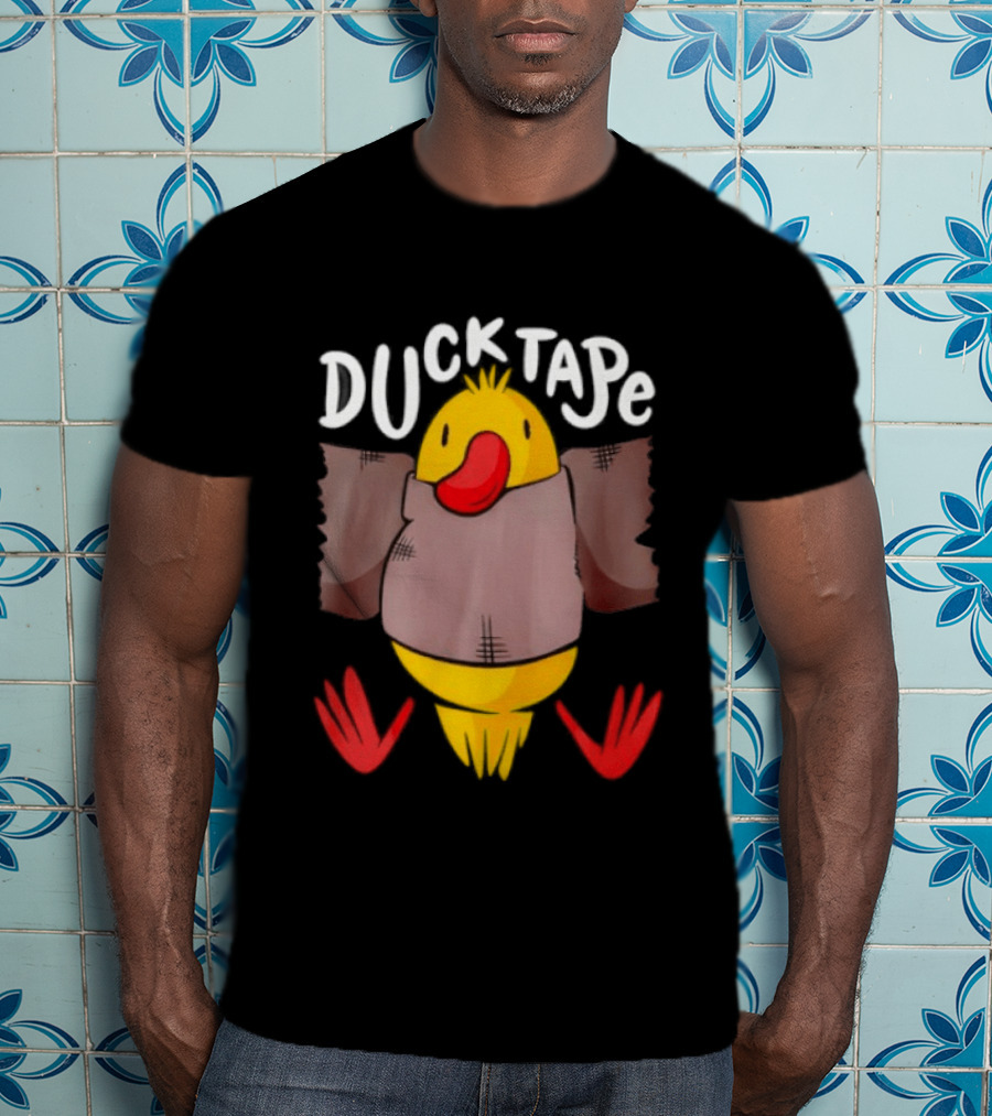 DUCK TAPE Funny Quirky Duct Tape Duck Humor T-Shirt