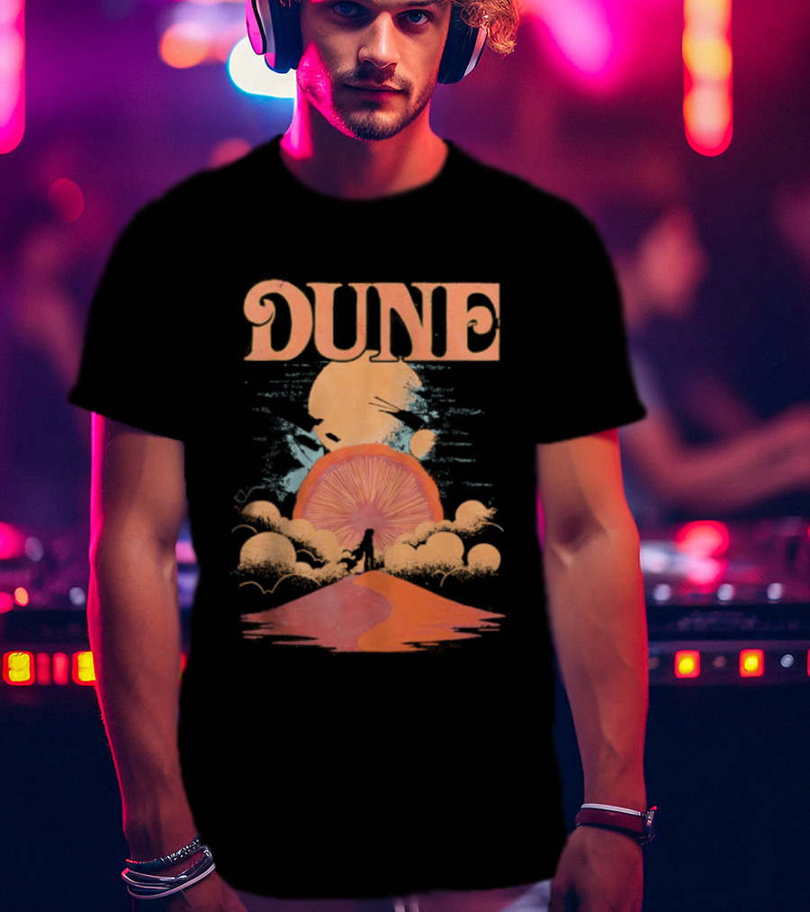 Dune House Atreides Sunset Desert Scene T-Shirt