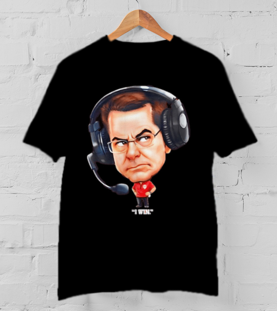 Indiana Hoosiers Coach Cartoon Headset I Won T-Shirt