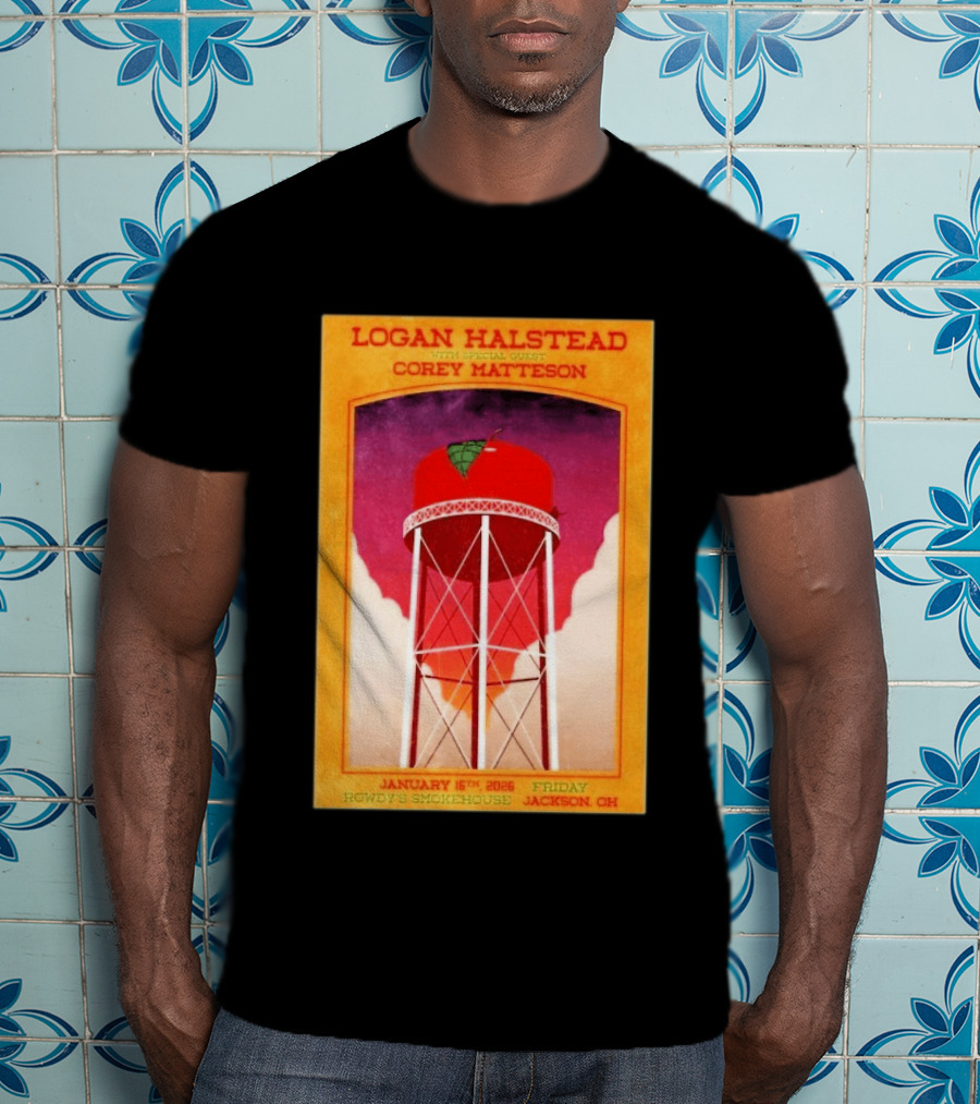 Logan Halstead Corey Matteson Rowdy's Smokehouse Jackson Ohio January 16 2026 T-Shirt
