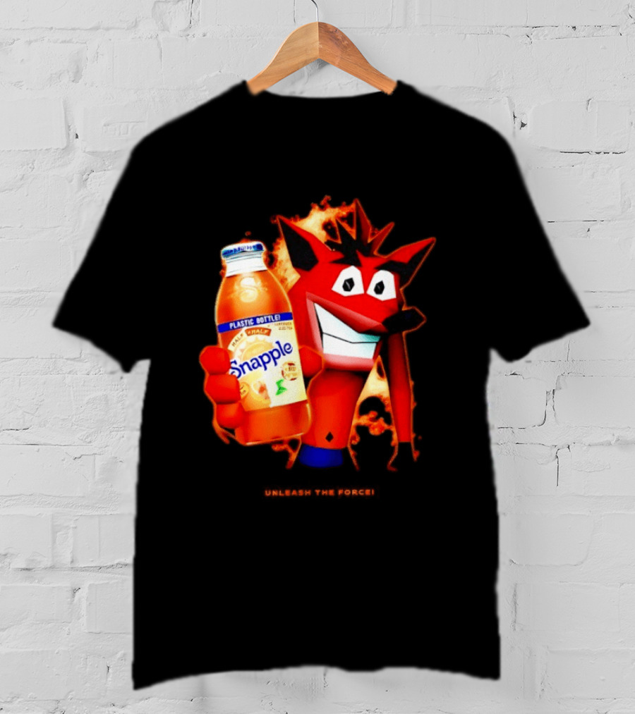 Crash Bandicoot Holding Snapple Retro 90s T-Shirt