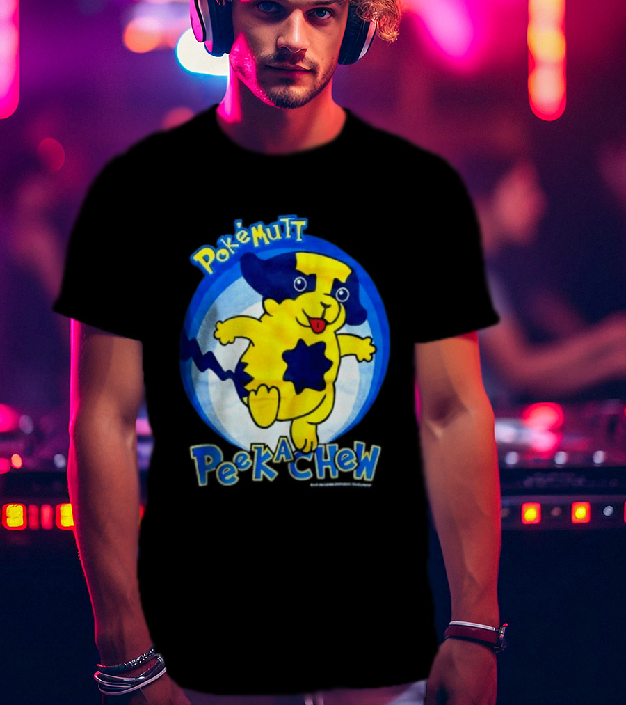 Pokemutt Peekachew Classic Fun Character Mashup T-Shirt