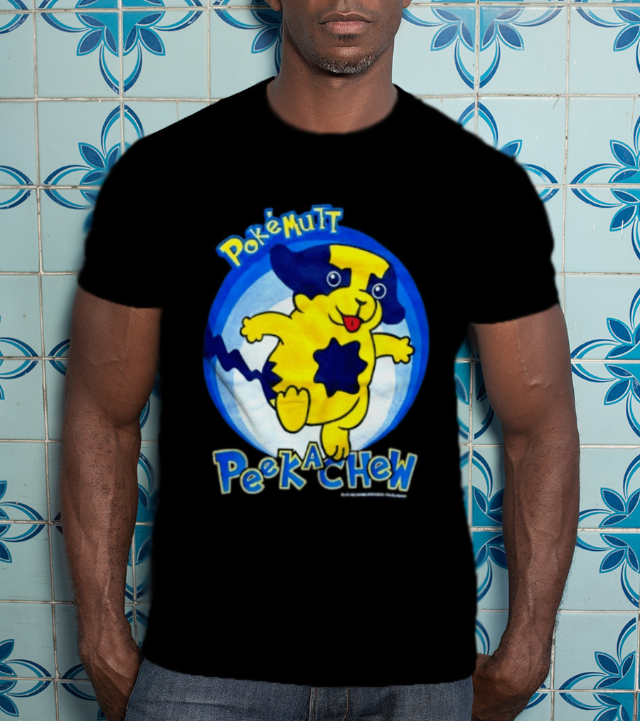 Pokemutt Peekachew Classic Fun Character Mashup T-Shirt