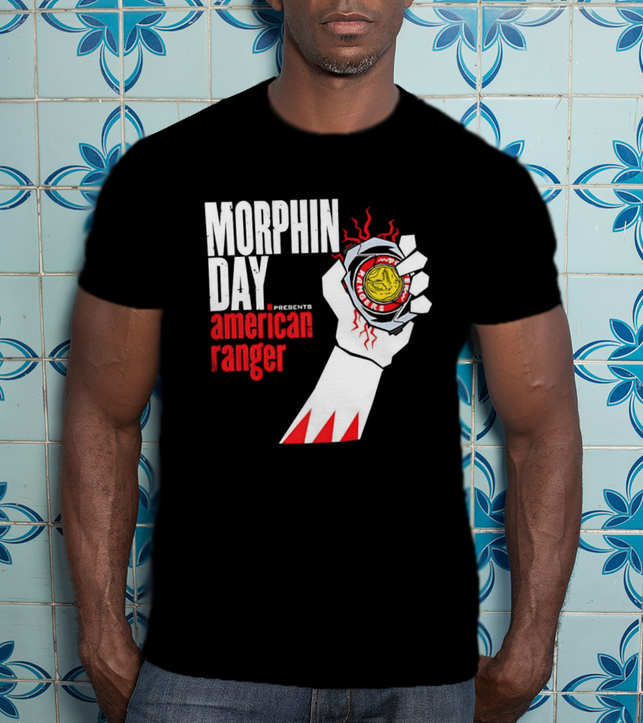 Power Rangers Morphin Day Presents American Ranger Power Coin Action T-Shirt