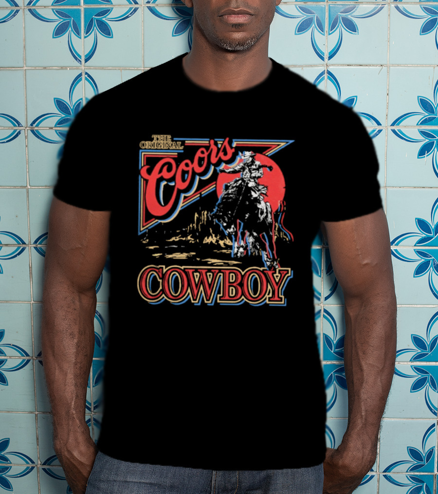 The Original Coors Cowboy Riding Western T-Shirt
