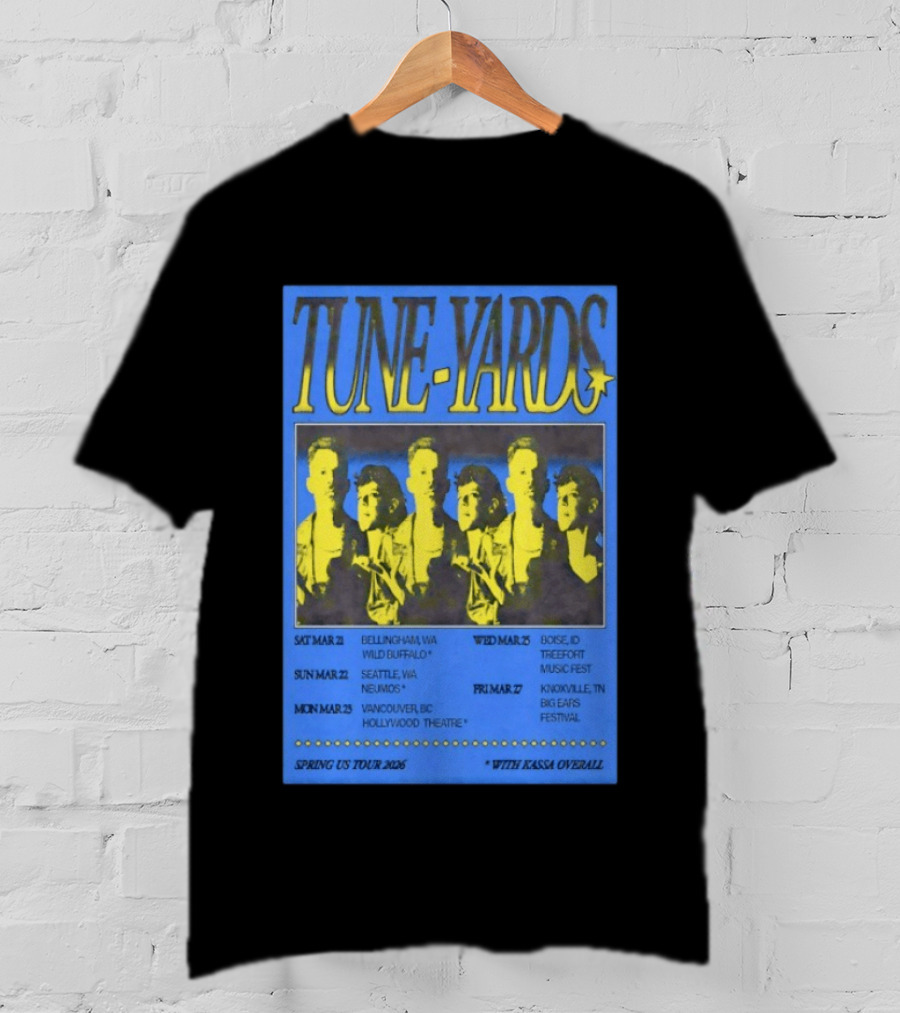 Tune Yards Spring US Tour 2026 With Kassa Overall Tour Dates And Locations T-Shirt