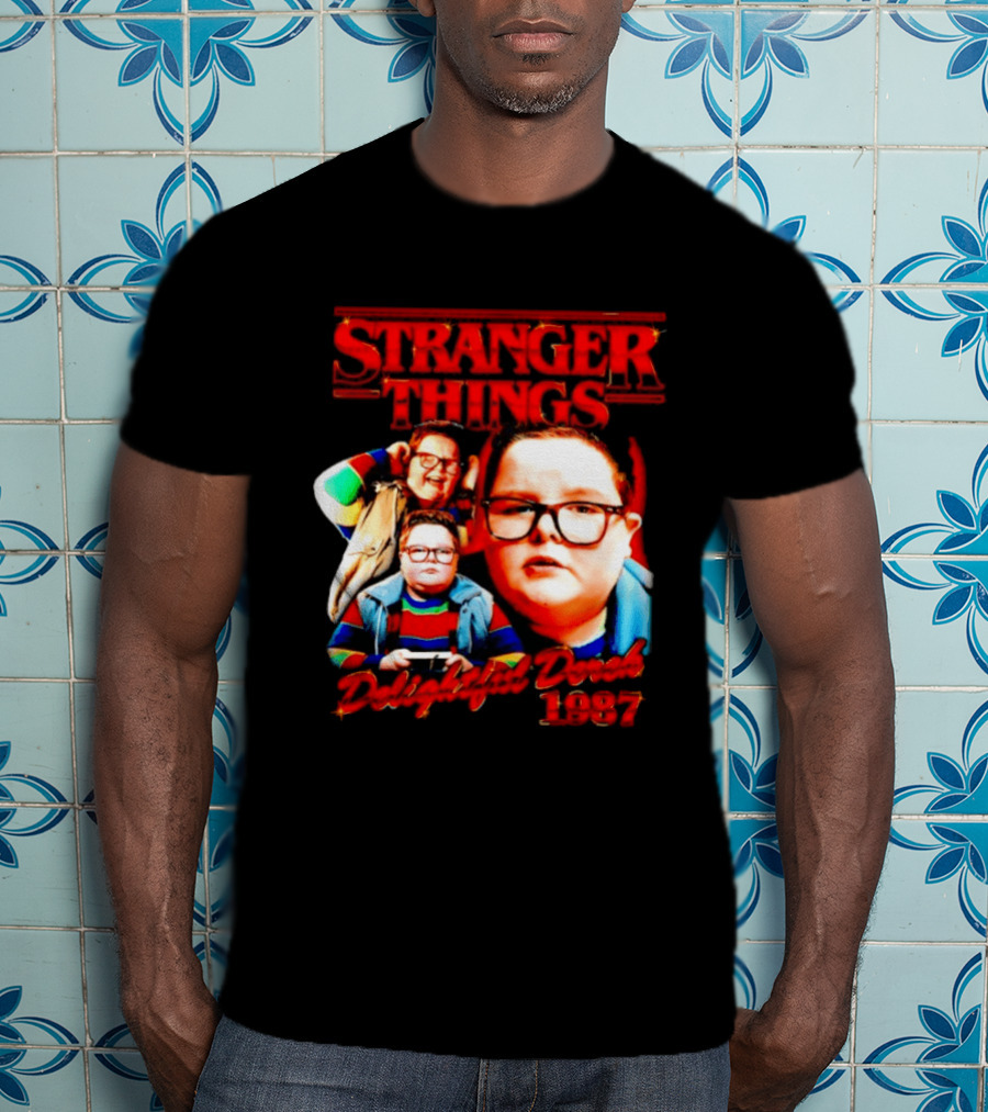 Stranger Things Delightful Derek 1987 Collage Montage T-Shirt