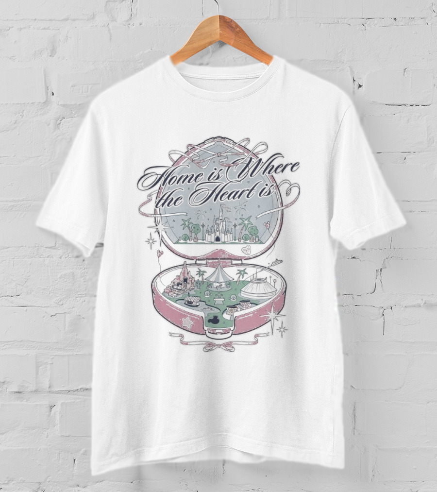 Home Is Where The Heart Is Disney Castle Fantasy Mirror T-Shirt