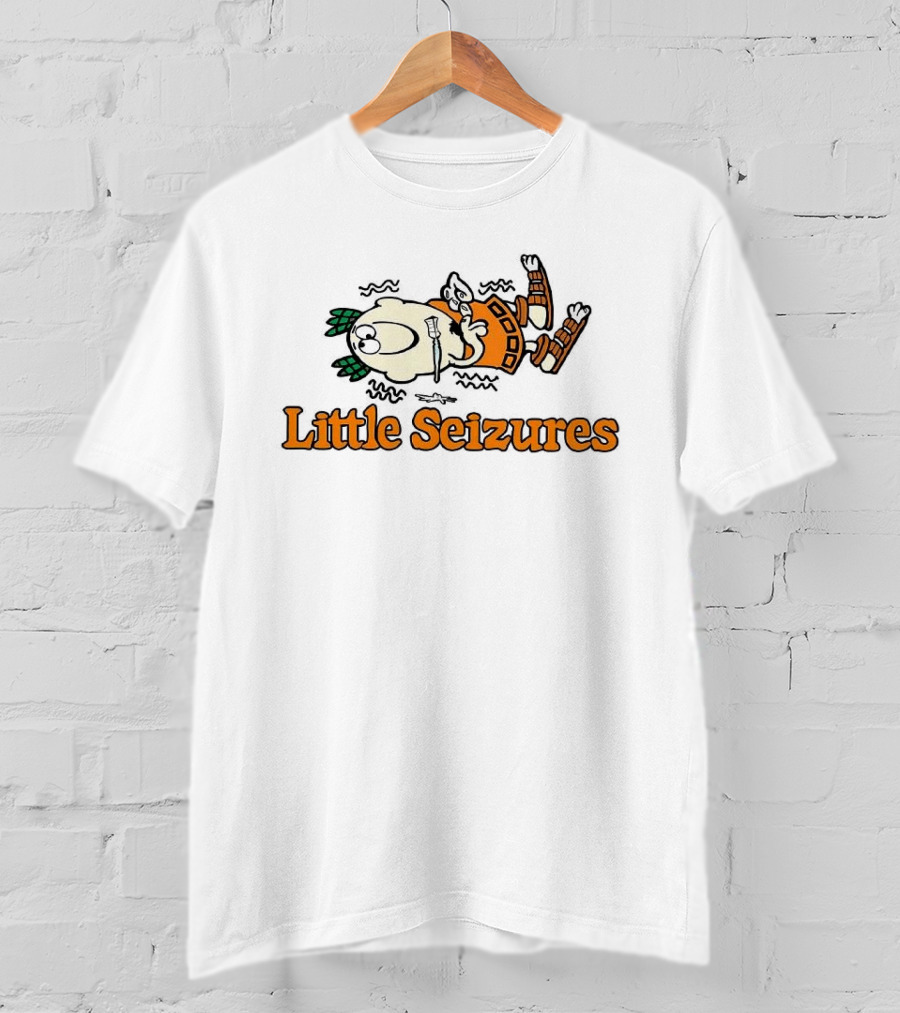 Little Seizures Cartoon Comic Style Pizza T-Shirt