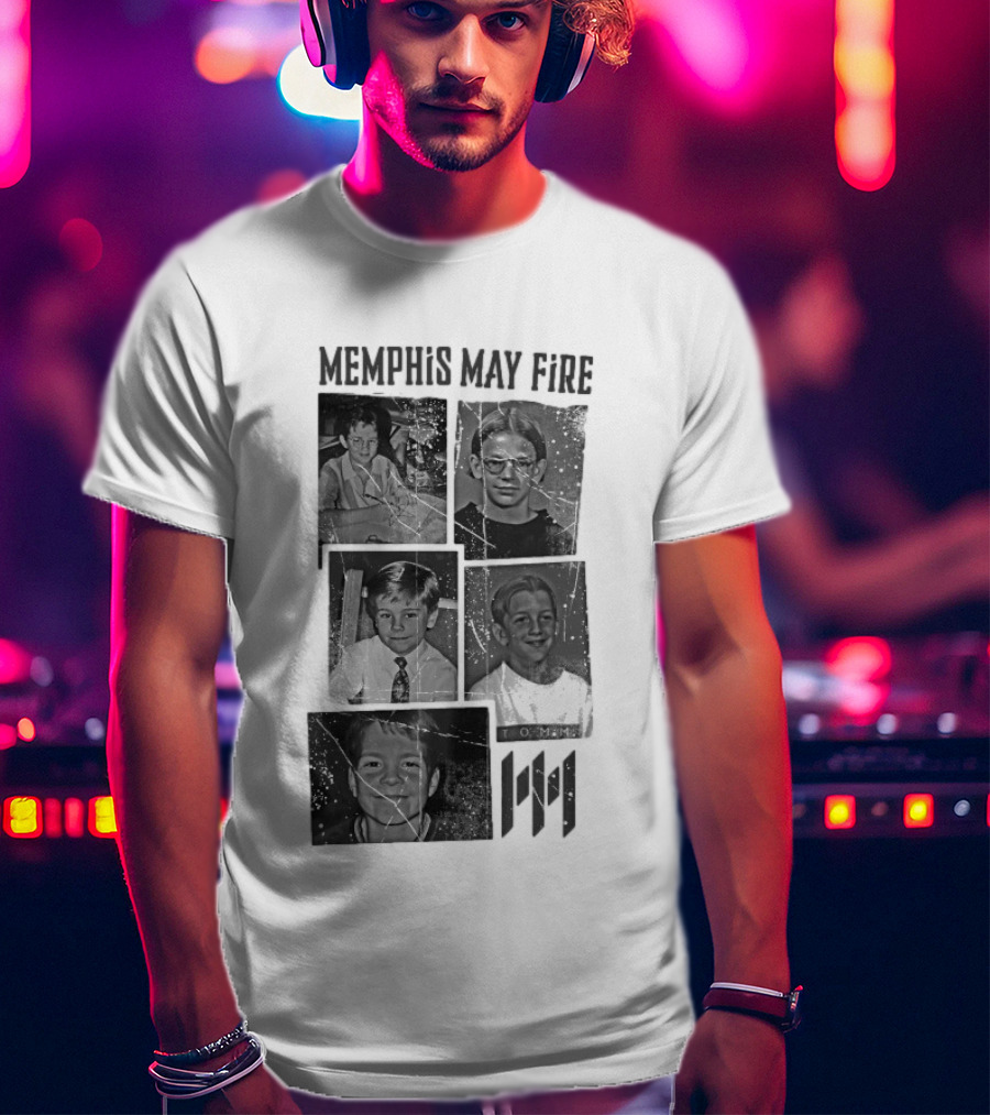Memphis May Fire Vintage School Photos Collection T-Shirt