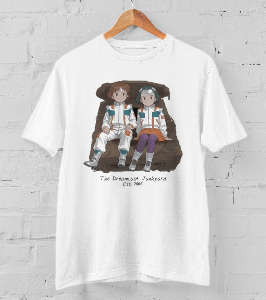 The DC Junkyard X Tez Okano JunkyardGaGa Est 2005 Kids In Spacesuits Sitting On Tank T-Shirt