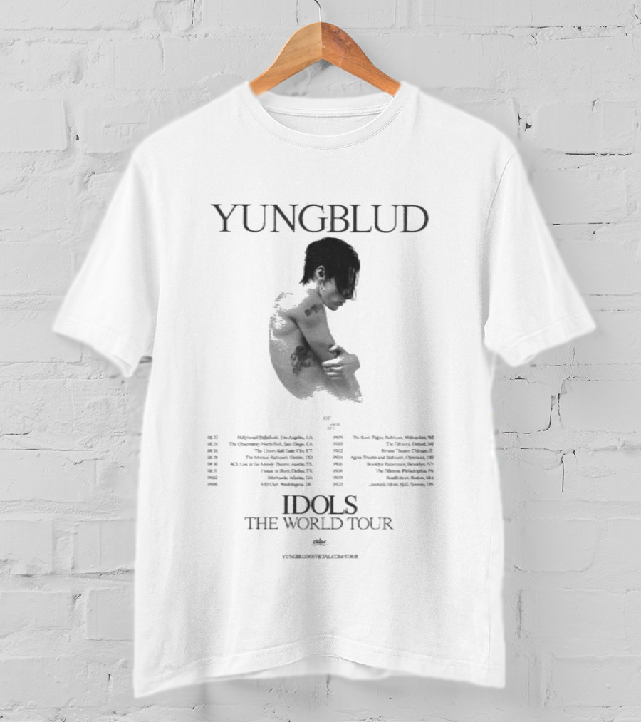 Yungblud Idols The World Tour 2026 Dates Official Merchandise T-Shirt