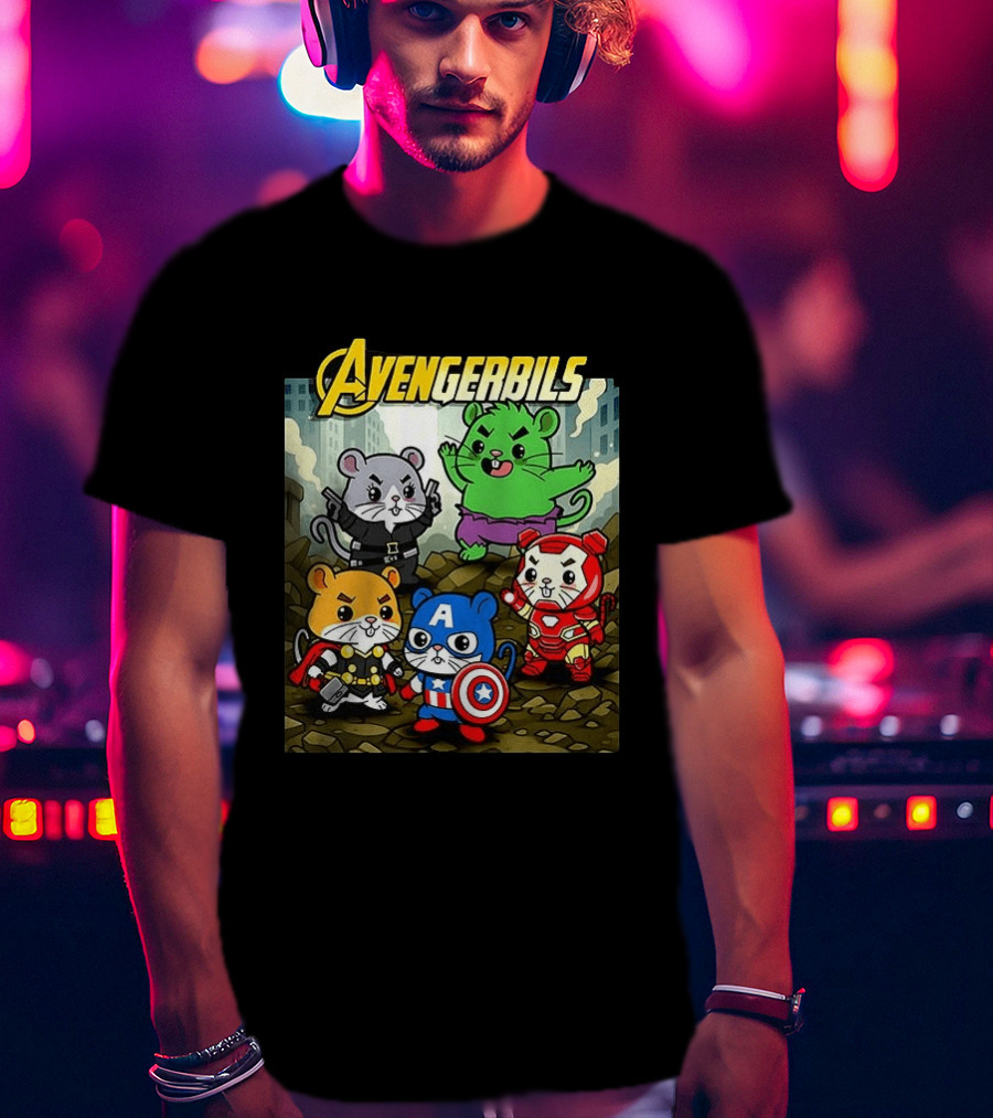 Avengerbils Gerbil Avengers Crossover With Iconic Heroes T-Shirt