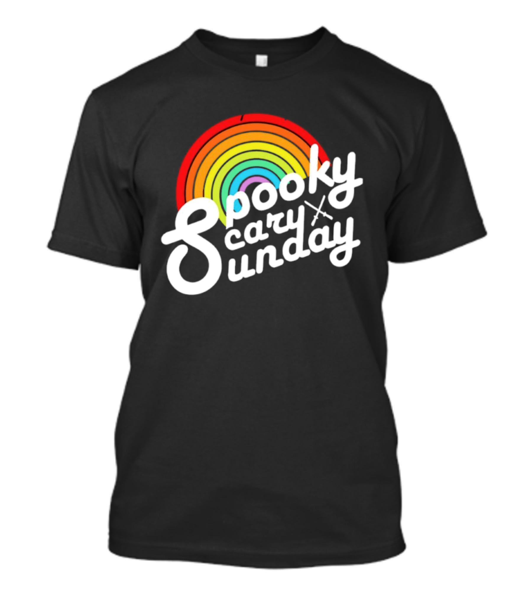 Coryxkenshin Spooky Scary Sunday Rainbow T-Shirt