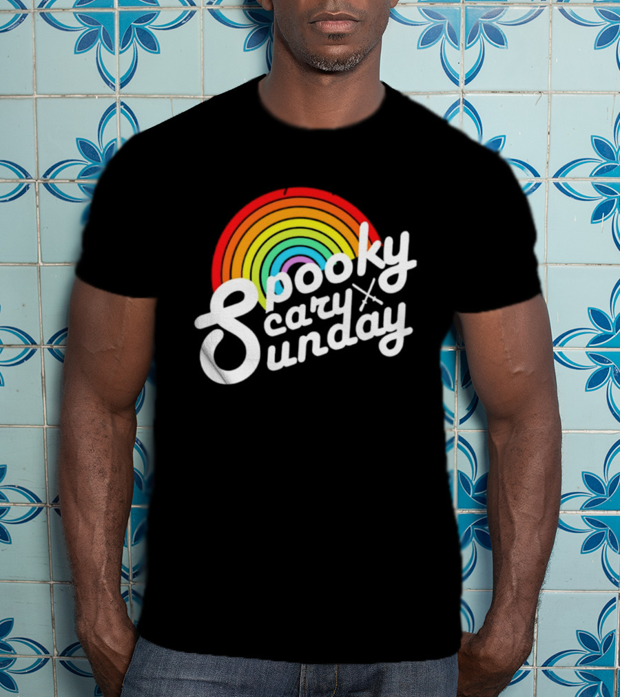 Coryxkenshin Spooky Scary Sunday Rainbow T-Shirt