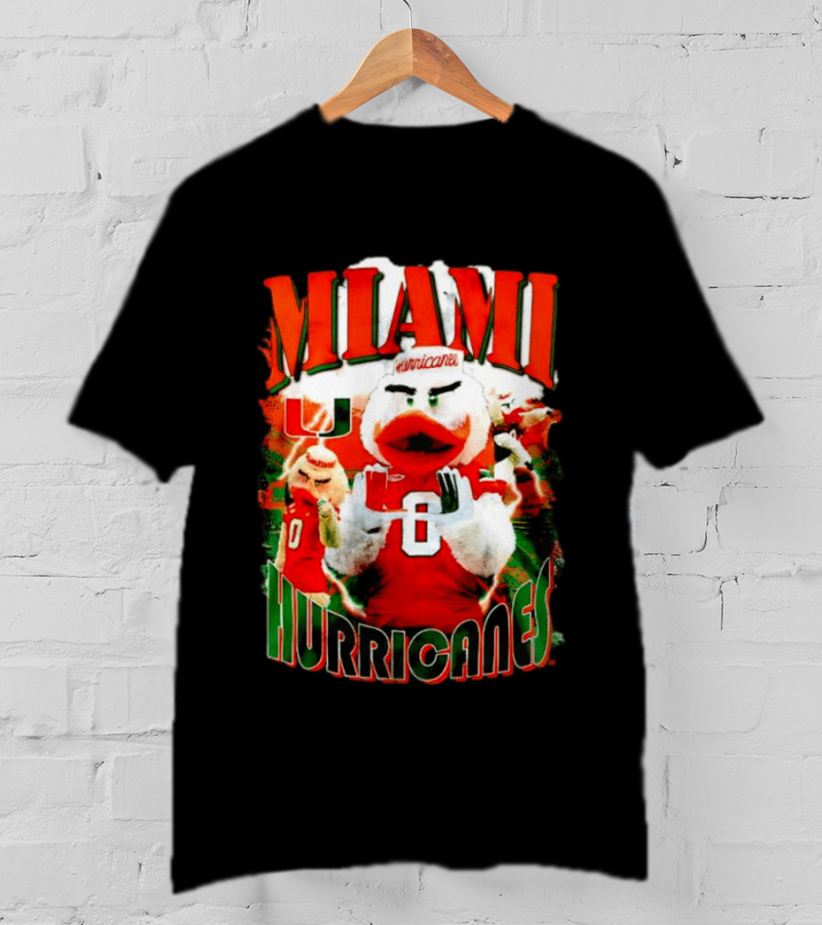 Miami Hurricanes Sebastian The Ibis Orange U Fan Gear T-Shirt