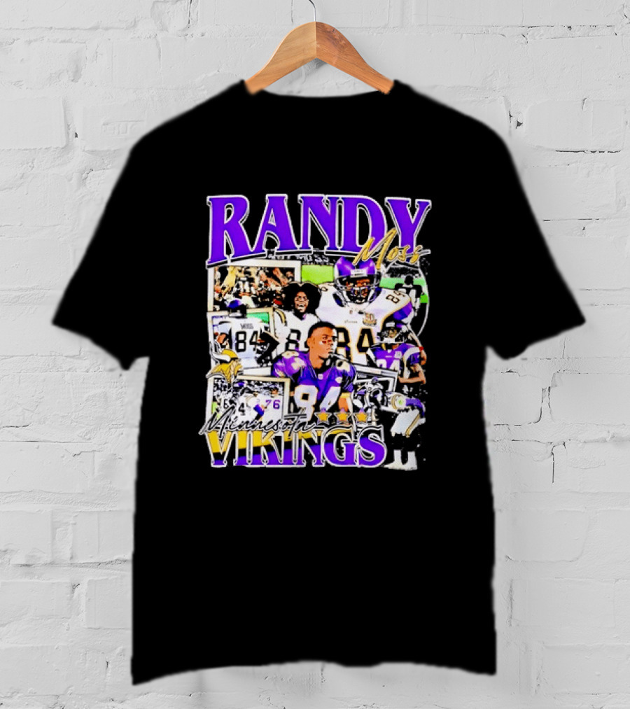 Randy Moss Minnesota Vikings 84 Star Legend NFL Football T-Shirt