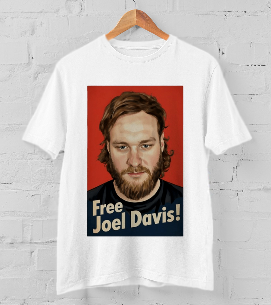 Free Joel Davis Bold Portrait Red T-Shirt
