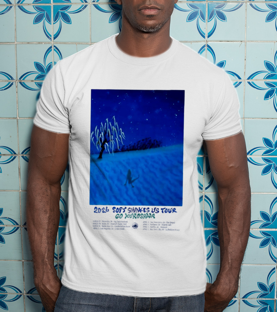 Kikagaku Moyo 2026 Soft Shakes US Tour Goshodaira Night Scene T-Shirt