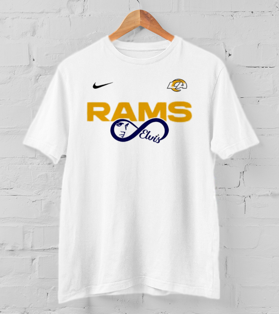 Nike Los Angeles Rams LA Logo Elvis Presley Fans T-Shirt