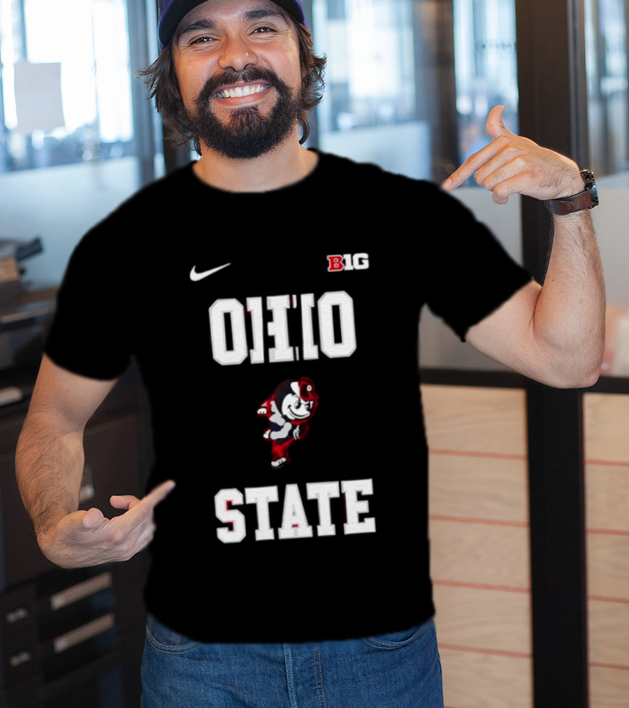 Ohio State Buckeyes Mascot Nike Big Ten 2026 Jim Jackson T-Shirt