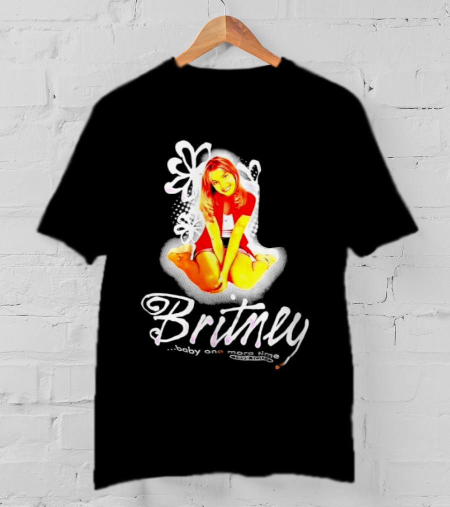 Britney Baby One More Time Tour 1999 Iconic Pop Star Fashion T-Shirt