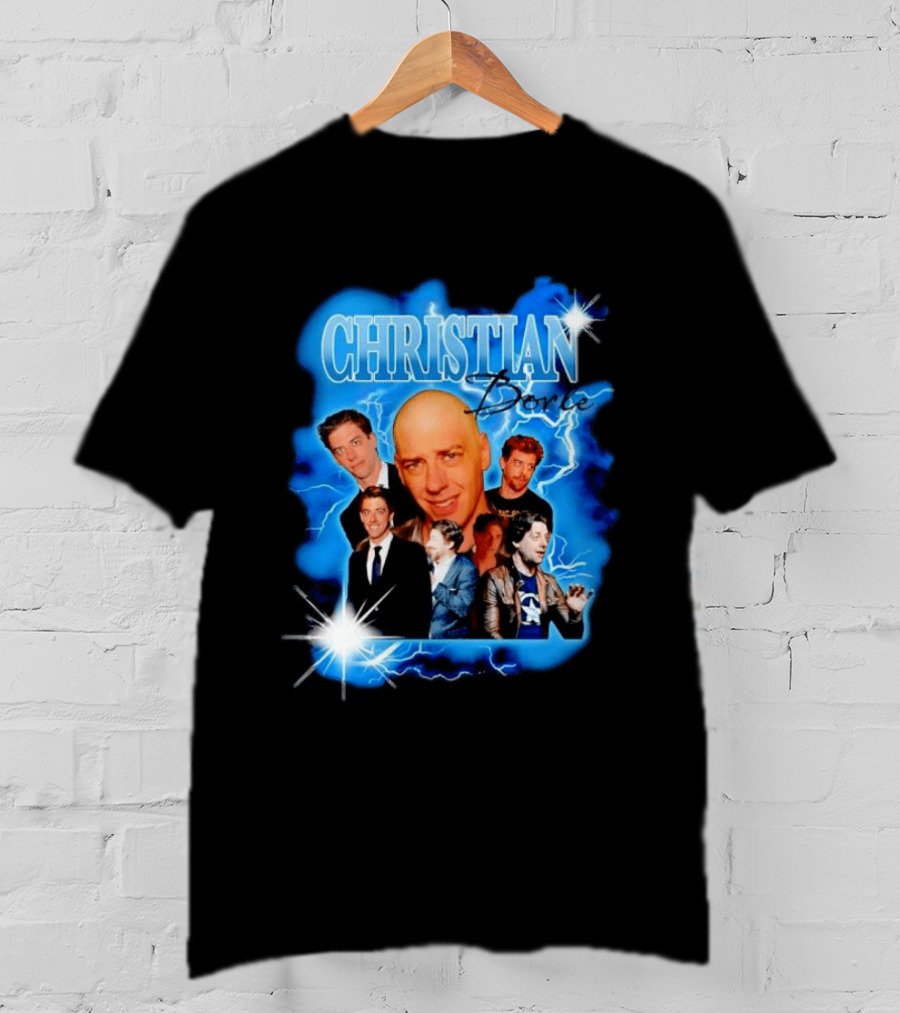 Christian Borle Lightning Bald Images Blue T-Shirt